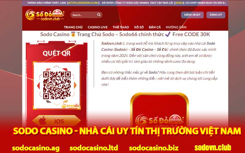 Sodo Casino - Nhà cái uy tín thị trường Việt Nam